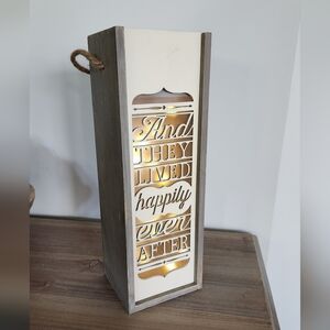 Decorative Wedding Wine Bottle Box – Demdaco Wooden Lanern Keepsake marriage💍🍷